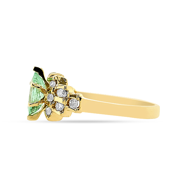 PARAIBA TOURMALINE AND DIAMOND RING