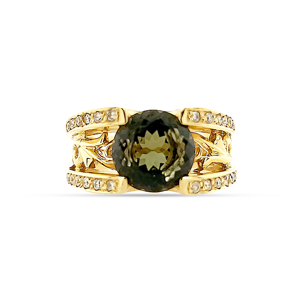 TOURMALINE AND DIAMOND RING