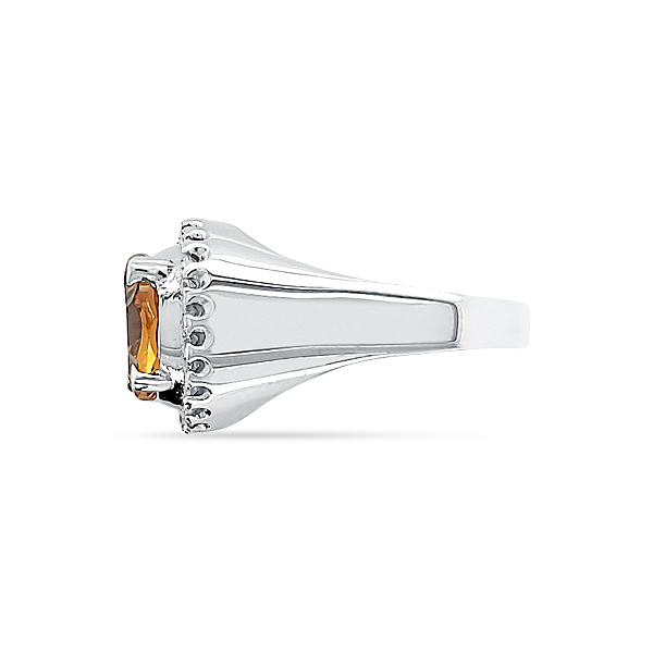 MADEIRA CITRINE AND DIAMOND RING