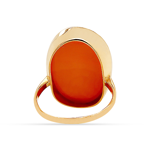 EASTE LARGE CARNELIAN AND GOLD RING