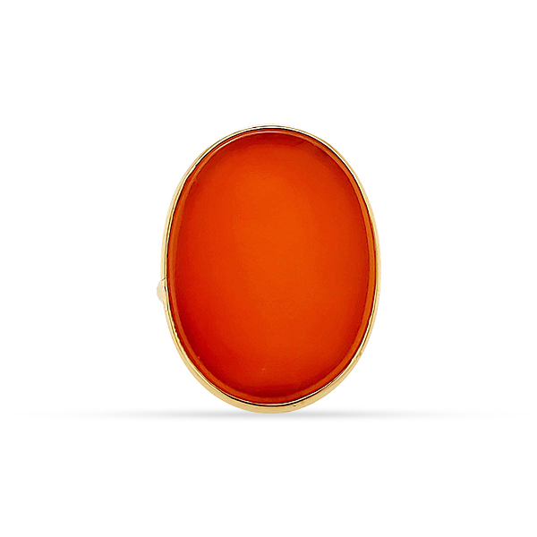 EASTE LARGE CARNELIAN AND GOLD RING
