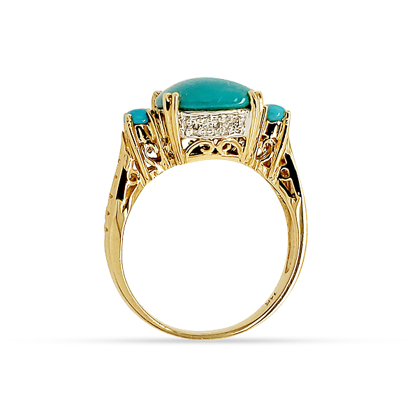 TURQUOISE AND DIAMOND RING