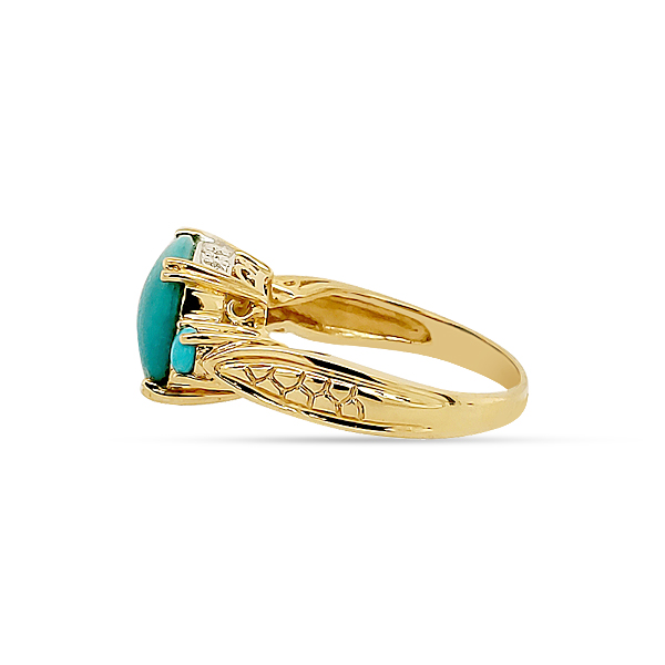 TURQUOISE AND DIAMOND RING