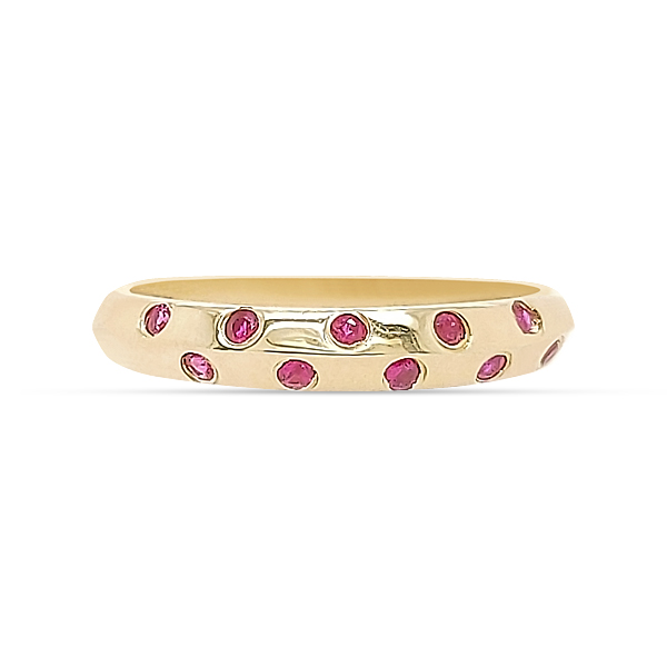 BURMESE RUBY RING 14KT ROSE GOLD