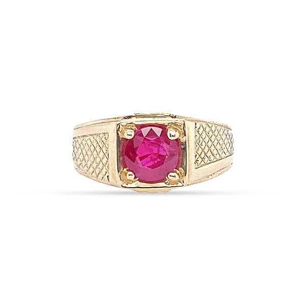RUBY RING 14KT YELLOW GOLD