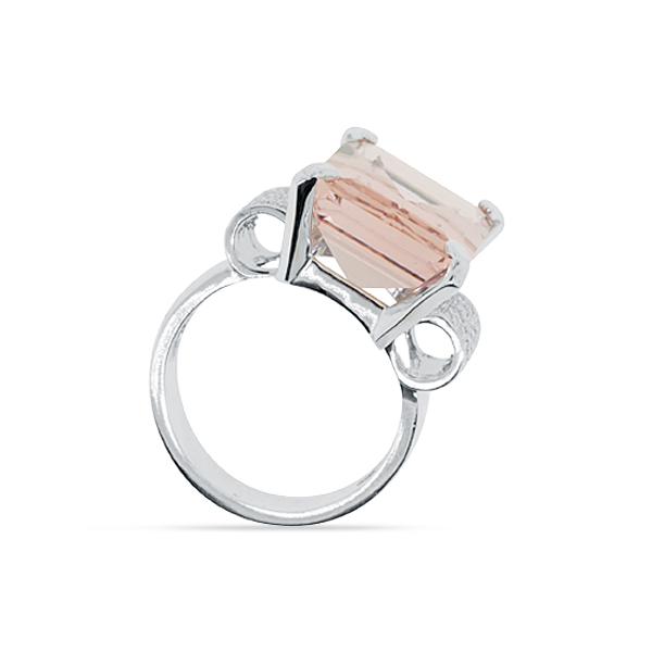 MORGANITE AND DIAM RING