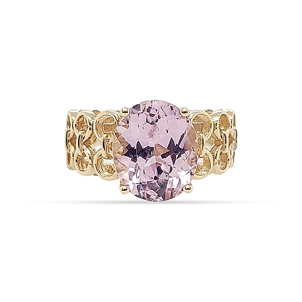 KUNZITE GOLD RING