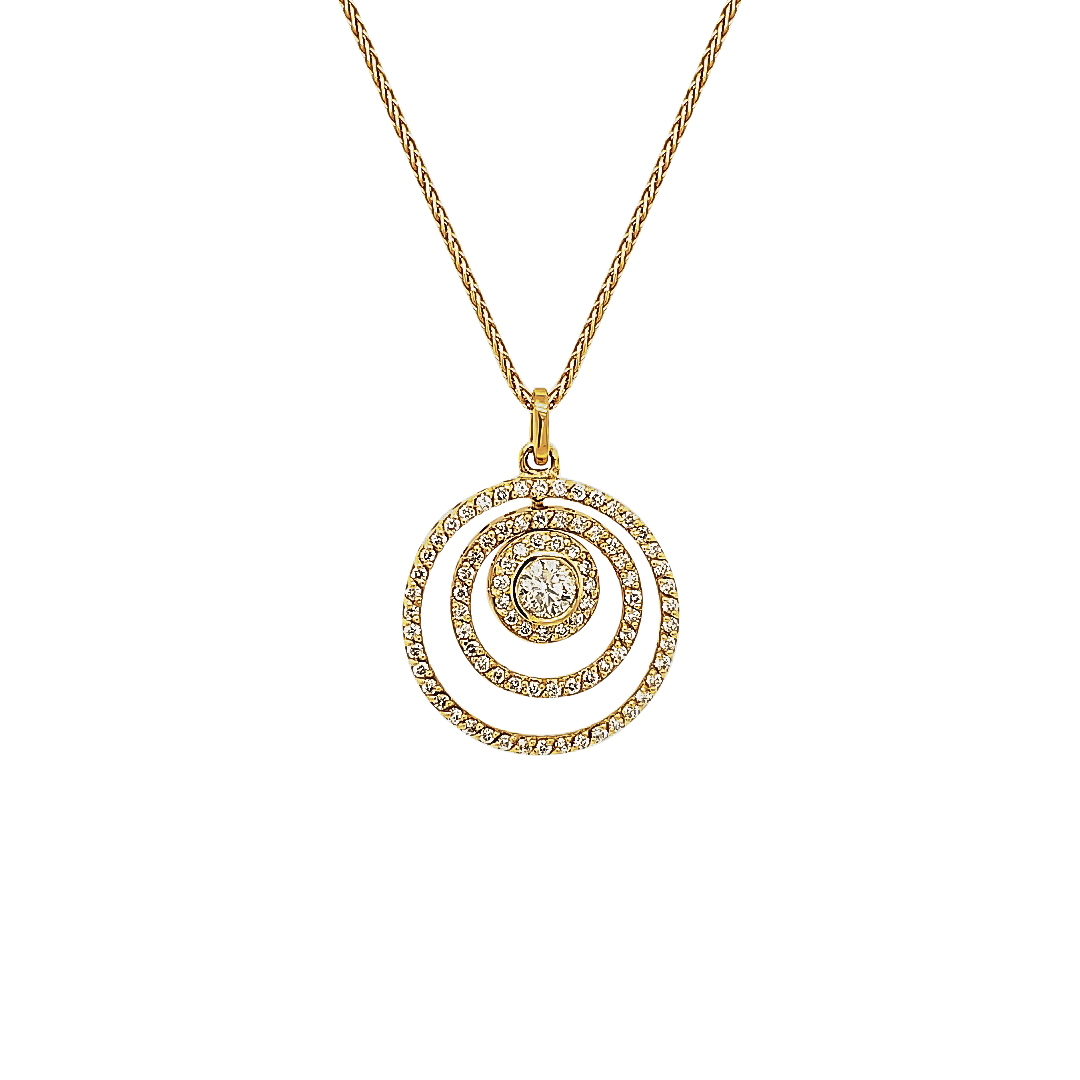 3"CIRCLES" DIAMOND PENDANT