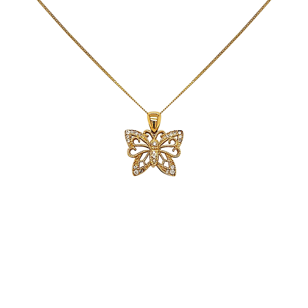 DIAMOND BUTTERFLY PENDANT