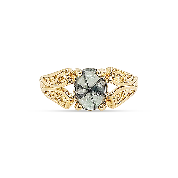 TRAPECHE EMERALD GOLD RING