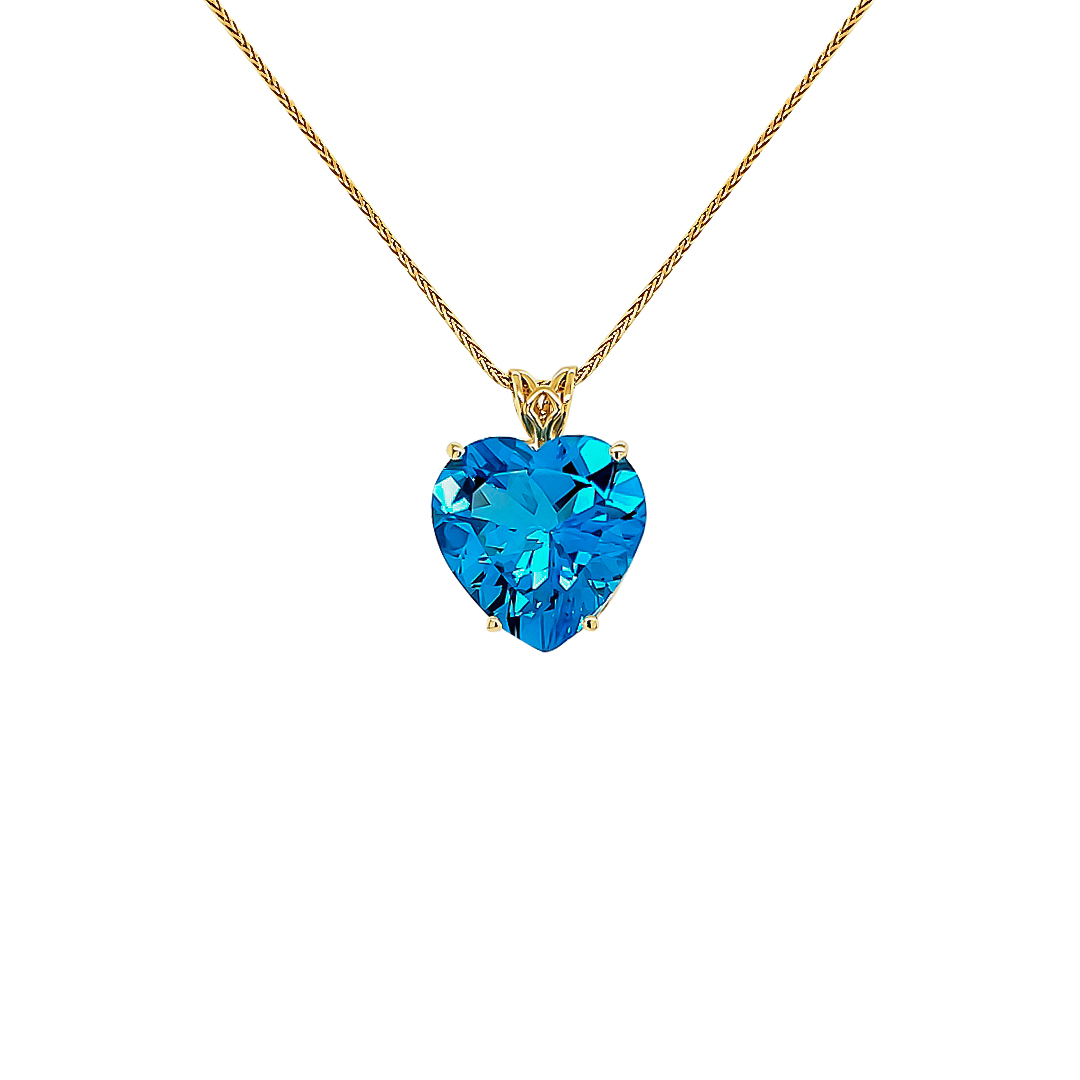 SWISS BLUE TOPAZ PENDANT