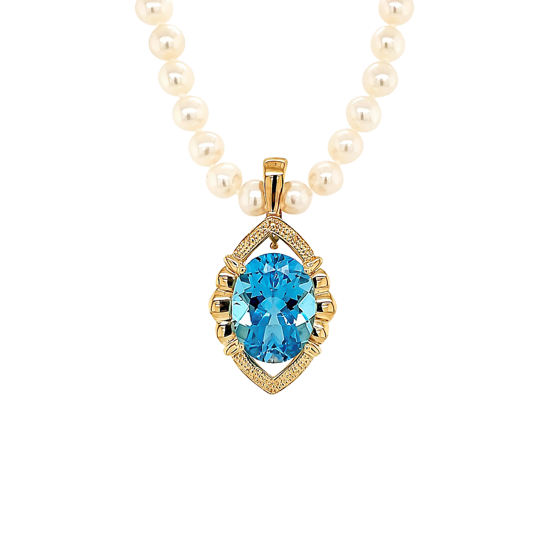 SWISS BLUE TOPAZ PENDANT