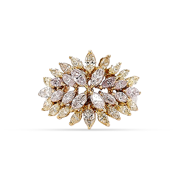 PINK AND YELLOW DIAMOND MARQUISE