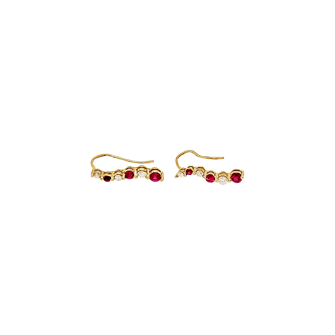 RUBY AND DIAMOND EARRINGS