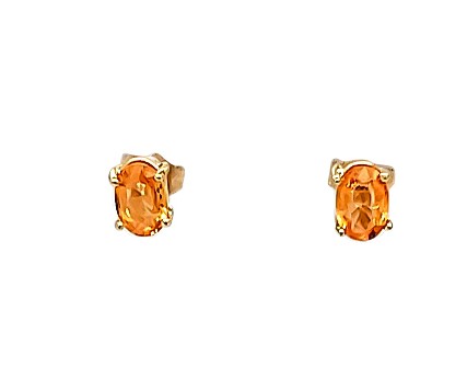 MANDARIN GARNET STUD EARRINGS
