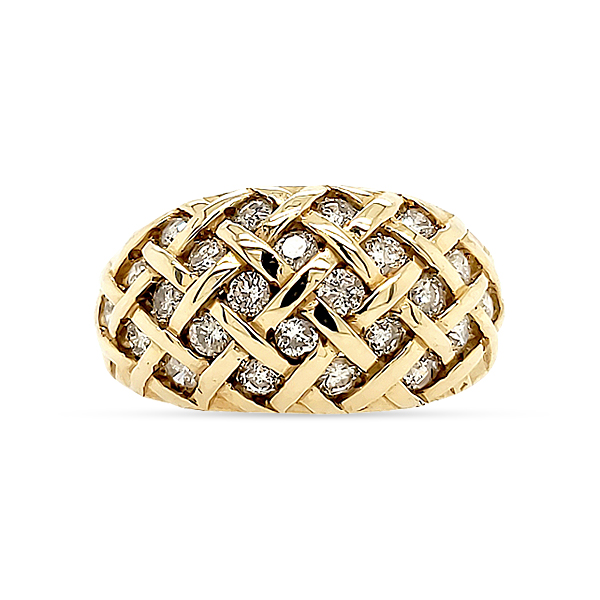 14KY GOLD AND DIAMOND RING
DOME STYLE