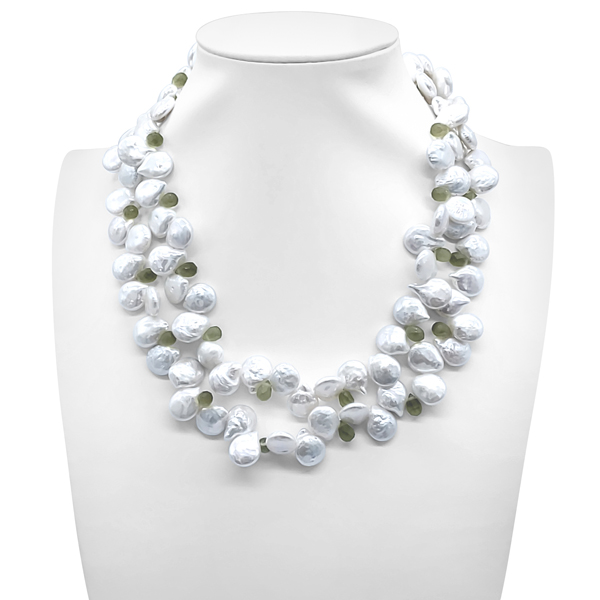 PEARL AND PERIDOT NECKLACE