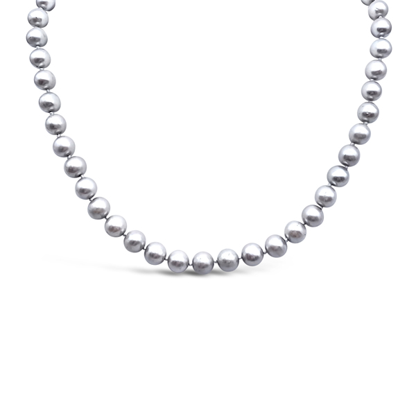 SILVER PEARL NECKLACE AND BRACELET