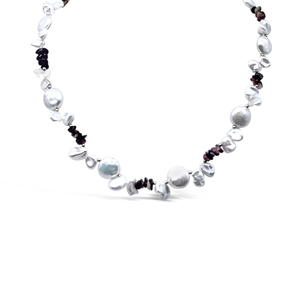 TOURMALINE AND PEARL NECKLACE