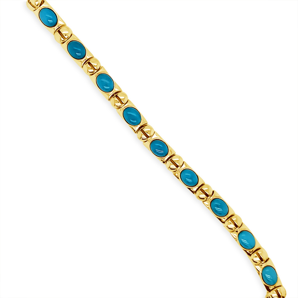 TURQUOISE AND GOLD BRACELET