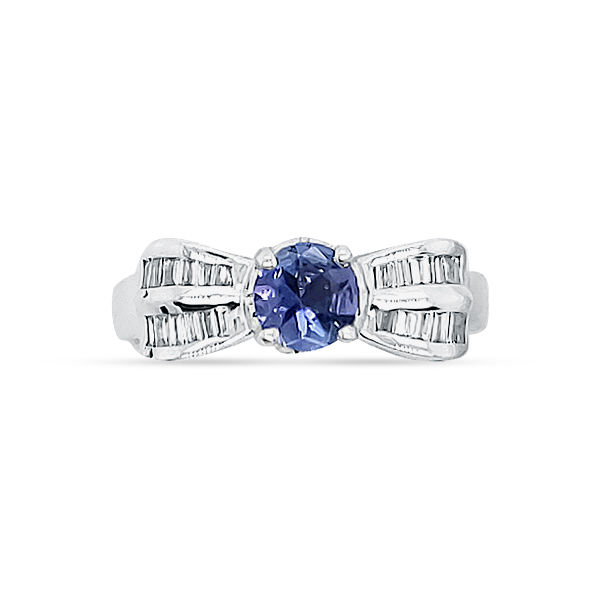 TANZANITE AND DIAMOND RING